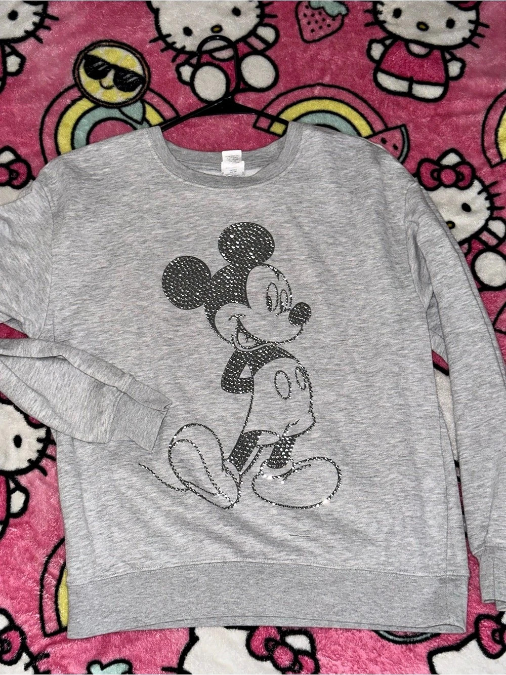Disney Mickey Mouse Graphic Sweatshirt in Gray